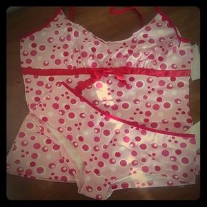 Pink bauble cami tank/panty set **NWT*"